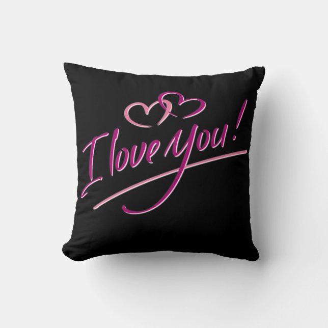 I Love You Throw Pillow (Front)