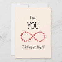 I love you to infinity and beyond