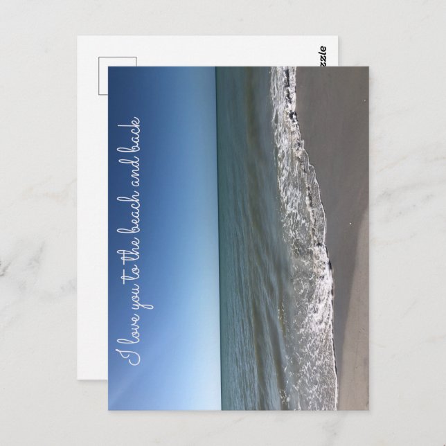 I LOVE YOU TO THE BEACH AND BACK postcard (Front/Back)