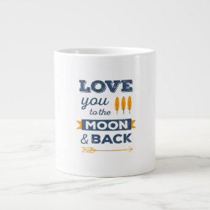 I Love You To The Moon And Back And All Around Pla Large Coffee Mug