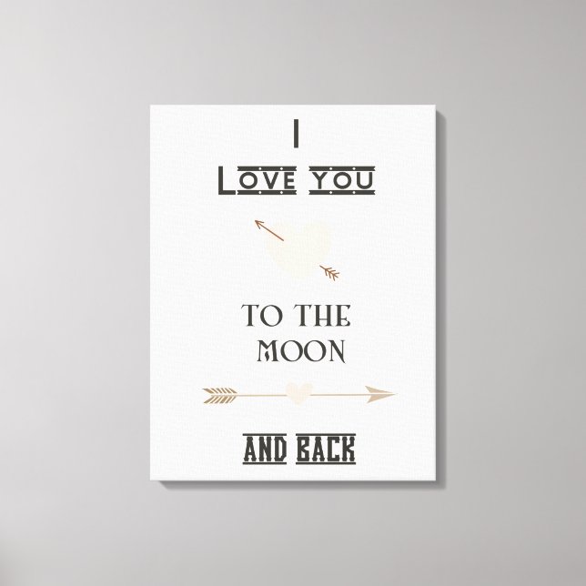 I love you to the moon and back canvas print (Front)