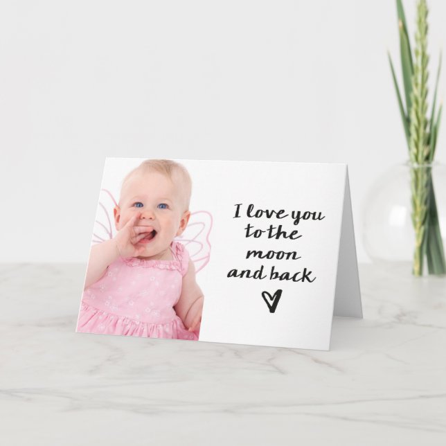 I love you to the moon and back card (Front)
