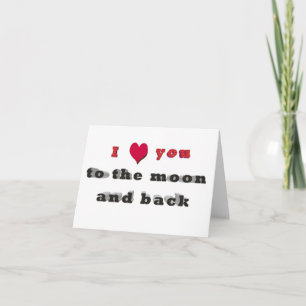 I love you to the moon and back card