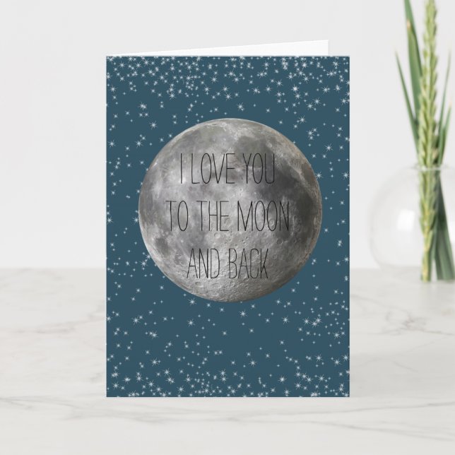 I love you to the moon and back card (Front)