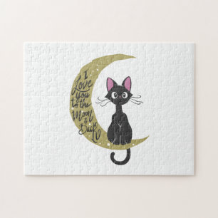 I love you to the moon and back - Choose back colo Jigsaw Puzzle