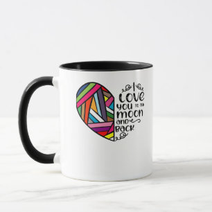 I Love You To The Moon And Back Classic Look Desig Mug