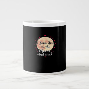 I Love You To The Moon And Back Clean Modern Desig Large Coffee Mug