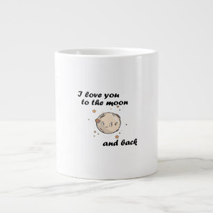 I Love You To The Moon And Back Clean Modern Desig Large Coffee Mug