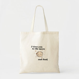 I Love You To The Moon And Back Clean Modern Desig Tote Bag
