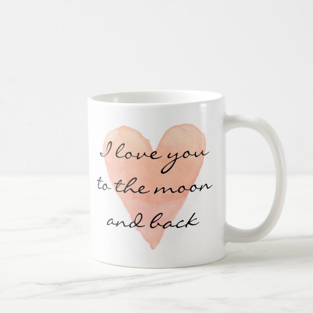 I love you to the moon and back coffee mug (Right)