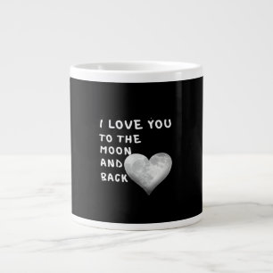 I Love You To The Moon And Back Couple Love Artist Large Coffee Mug