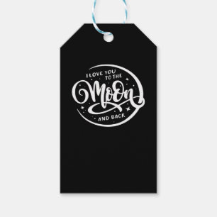 I Love You To The Moon And Back Elegant Aesthetic Gift Tags