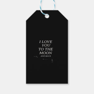 I Love You To The Moon And Back Elegant Style Gift Tags