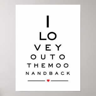 I love you to the moon and back eye chart