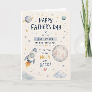 I Love You to the Moon and Back Father's Day Card