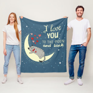 I Love You To The Moon and Back Fleece Blanket
