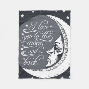 I Love You To The Moon And Back Fleece Blanket