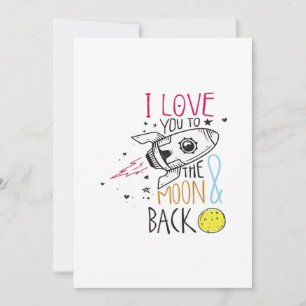 I Love You To The Moon And Back For Men And Women  Holiday Card