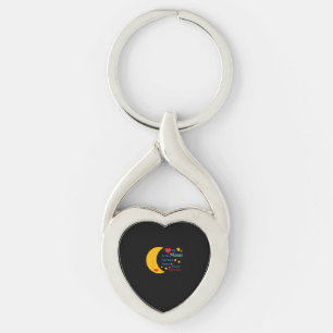 I Love You To The Moon And Back Forever And Always Keychain