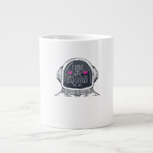 I Love You To The Moon And Back Genuine Love Style Large Coffee Mug