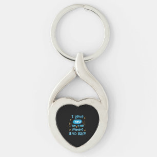 I Love You To The Moon And Back Genuine Style  Keychain