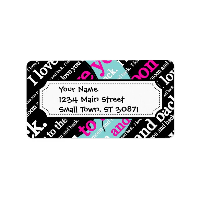 I Love You to the Moon and Back Gifts Label (Front)