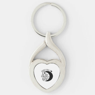I Love You To The Moon And Back Half Moon Romantic Keychain