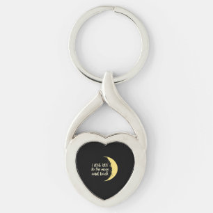 I Love You To The Moon And Back Half Moon Romantic Keychain