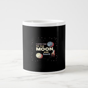I Love You To The Moon And Back Heartfelt Aestheti Large Coffee Mug