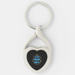 I Love You To The Moon And Back Heartfelt Classic  Keychain