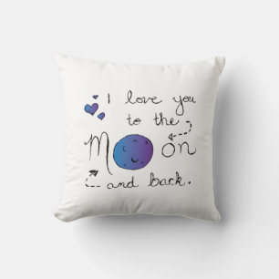 I Love You To The Moon And Back Heartfelt Love Sty Throw Pillow
