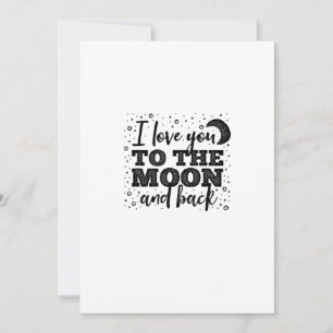I Love You To The Moon And Back Heartfelt Minimal  Holiday Card