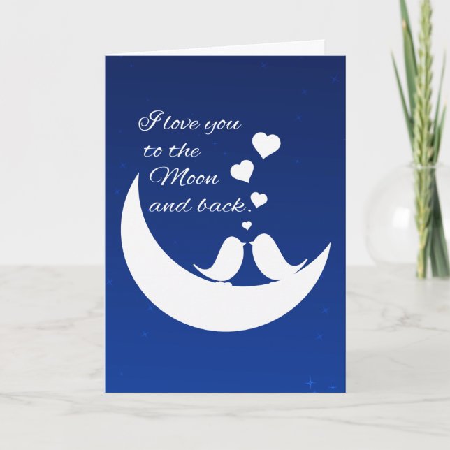 I Love You to the Moon and Back Holiday Card (Front)