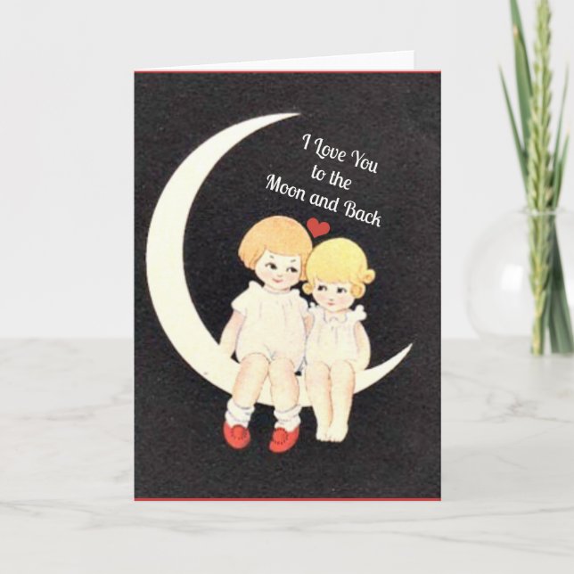 I Love You to the Moon and Back Holiday Card (Front)