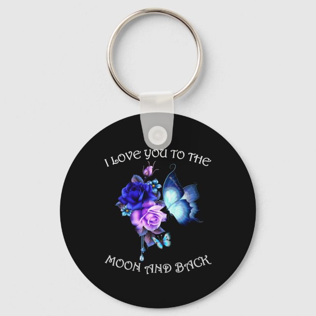 I love you to the moon and back keychain (Front)
