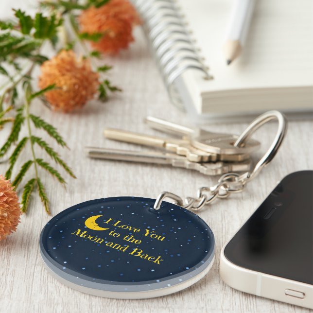 I Love You to the Moon and Back Keychain (Front Right)