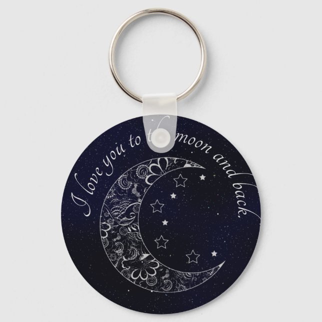 I Love You To The Moon and Back Keychain (Front)
