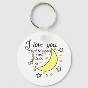 I love you to the moon and back keychain