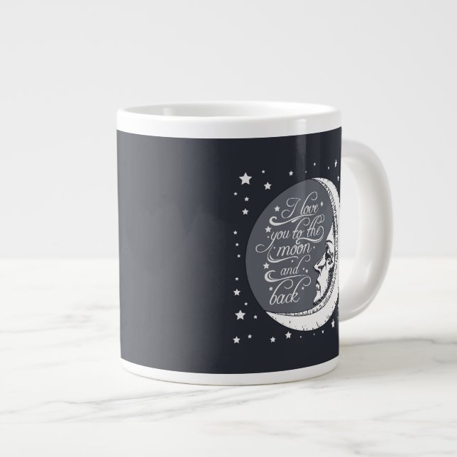 I Love You To The Moon And Back Large Coffee Mug (Front Right)