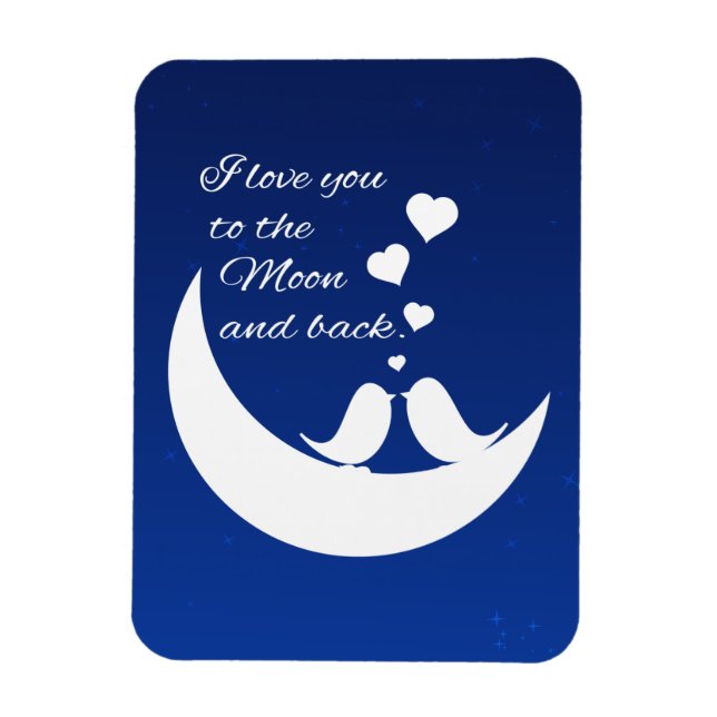 I Love You to the Moon and Back Magnet (Vertical)