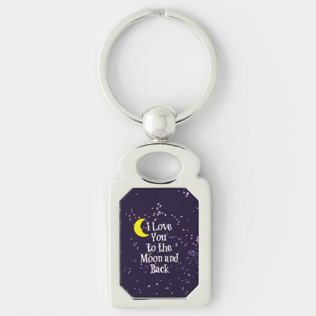 I Love You to the Moon and Back - Man in the Moon Keychain (Front)