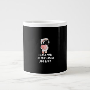 I Love You To The Moon And Back Minimal Design  Large Coffee Mug