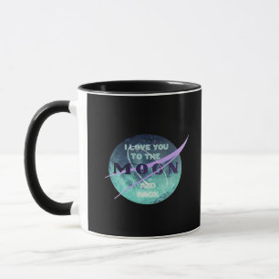 I Love You To The Moon And Back Minimal Love Desig Mug