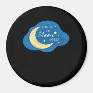 I Love You To The Moon And Back Modern Aesthetic  Magnet