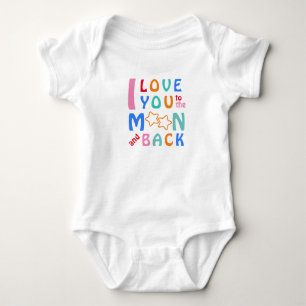 I Love You to the Moon and Back -my little star Baby Bodysuit