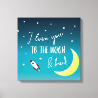 I love you to the moon and back ombre baby nursery