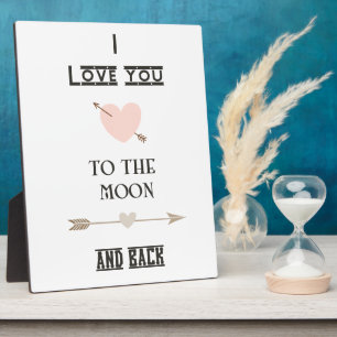 I love you to the moon and back plaque