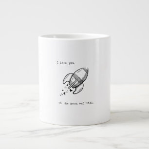 I Love You To The Moon And Back Playful Artistic D Large Coffee Mug