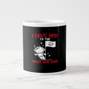 I Love You To The Moon And Back Playful Valentine  Large Coffee Mug