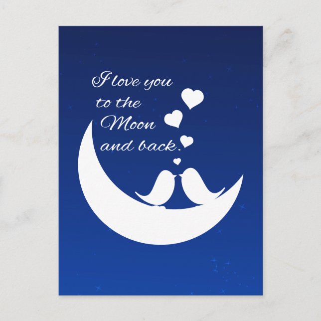 I Love You to the Moon and Back Postcard (Front)
